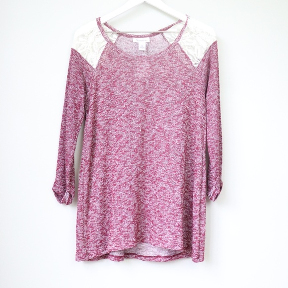 Motherhood Maternity Sweaters - NEW Motherhood Maternity Lace Shoulder Sweater